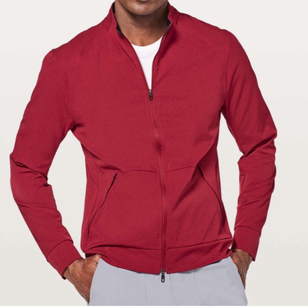 Men's Red Full-Zip Jacket - Brand: